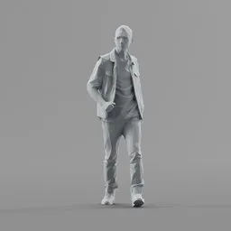 Lowpoly Male Walking