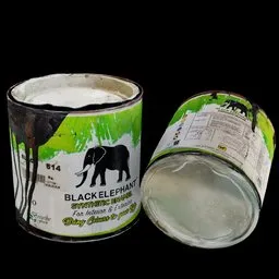 Black Elephant Paint Can