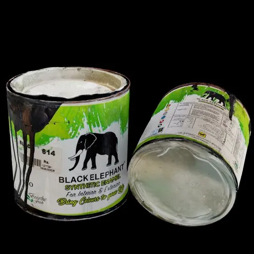 Black Elephant Paint Can