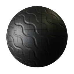 Decorative black plaster tiles