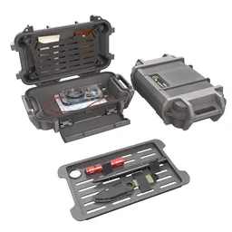 Detailed Blender 3D model of black ruck case with equipment and animated opening feature, suitable as a realistic game asset.