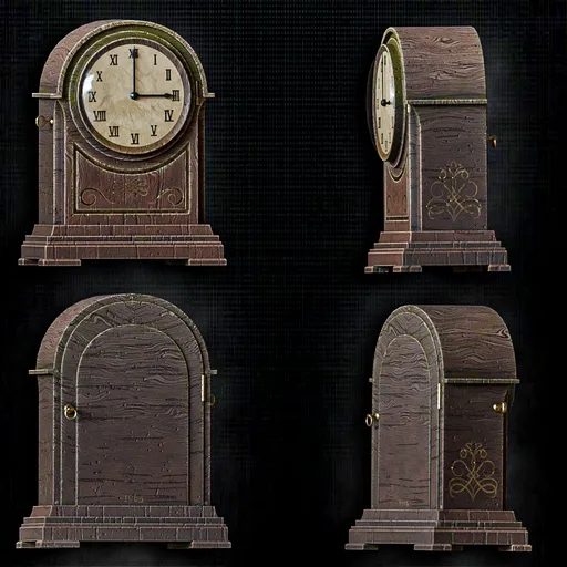 Vintage Wooden Mantel Clock