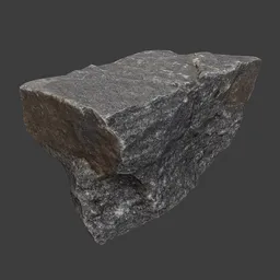 Detailed 3D rock model with realistic textures, suitable for Blender environment design.