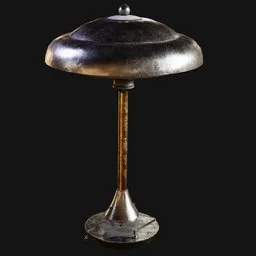 Art Deco Metallic Saucer Table Lamp