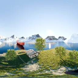 Sunny Island in The Mountains