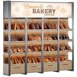 Bakery Bread Display Shelf