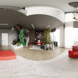 Modern Christmas Living Room