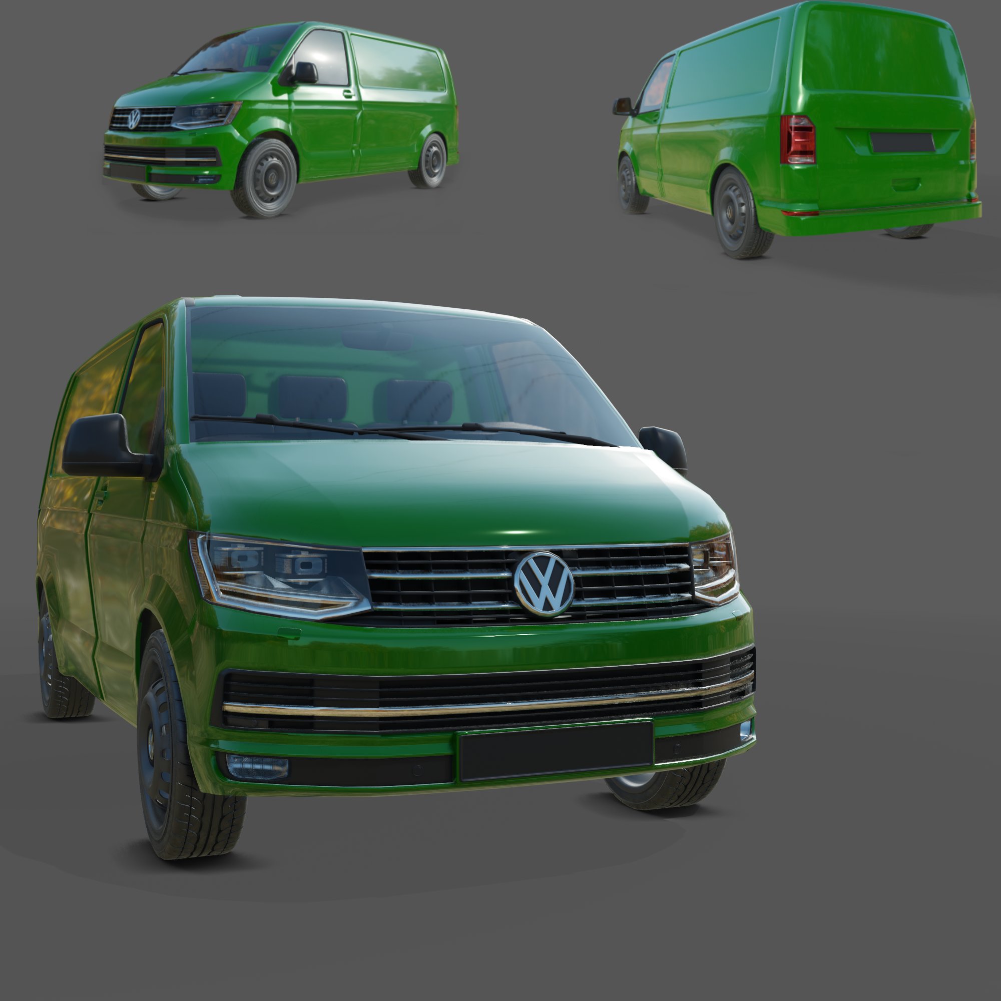 Volkswagen Transporter (T5) Kombi 2014 3D model