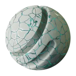 Tectonic Pearl with Glowing Seams