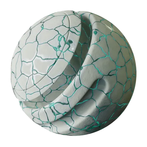 Tectonic Pearl with Glowing Seams