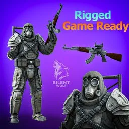 Blackout Hunter Rigged Animated