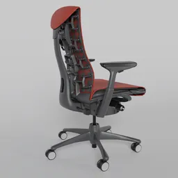 HM Embody Chair Graphite/Red