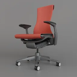HM Embody Chair Graphite/Red