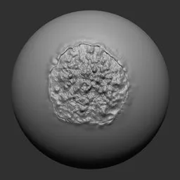 3D sculpting brush for creating detailed burn textures on virtual human skin surfaces in Blender