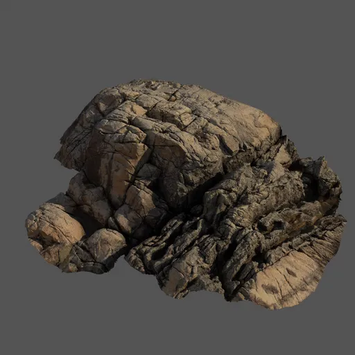 Rugged Rocks on Ocean Coast