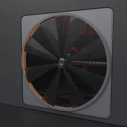 Detailed 3D model of a sci-fi vent with intricate interior design, compatible with Blender for rendering.