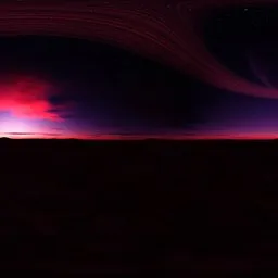 Sci-fi landcape at pink twilight