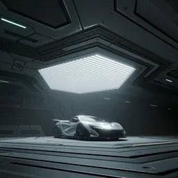 Futuristic Car Garage