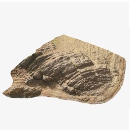 Detailed 3D model of scanned coastal cliff terrain for Blender, ideal for realistic environment rendering.