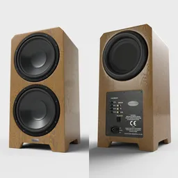 Hi-End Subwoofer Beige Wood