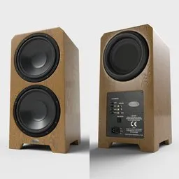 Hi-End Subwoofer Beige Wood