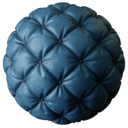 Quilted Leather Blue