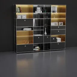 Shelf with decoration set
