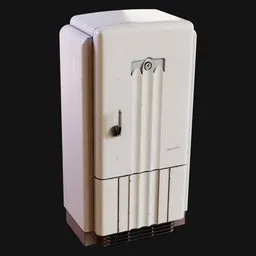 1940s Stylish Art-Deco Refrigerator
