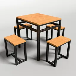 Dining table and chairs