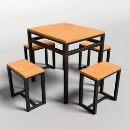 Dining table and chairs