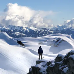 Snow Mountain Landscape Parallax