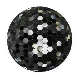 Sci-fi hexagonal wall