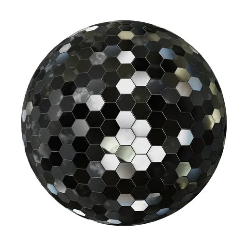 Sci-fi hexagonal wall