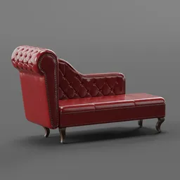 Chaise lounge chair red