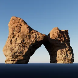 Desert Rock Rugged Arch Formation