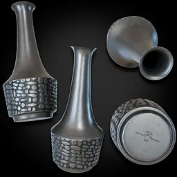 Modern Pewter Vase 554