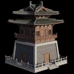 Chinese wooden tower