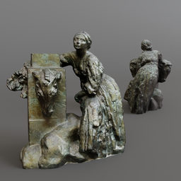 Bronze woman sculpture