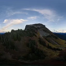 Aerial Sunset in Mountains