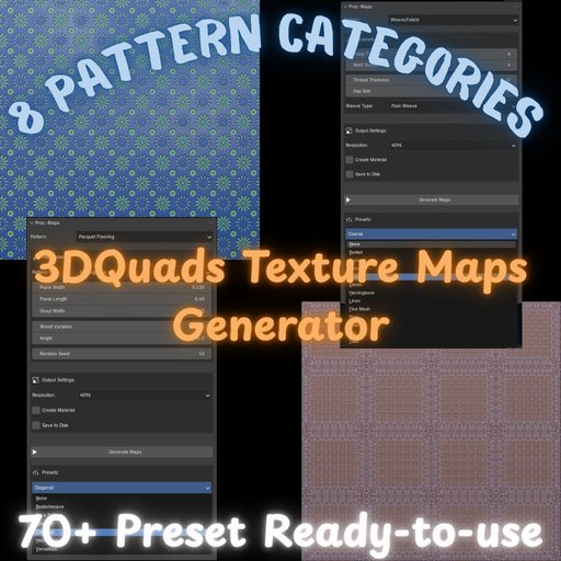 3DQuads Texture Maps Generator