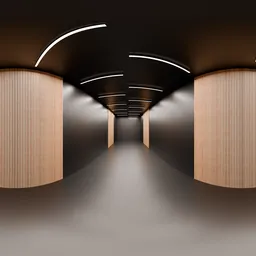 Modern Architectural Corridor 360° HDRI