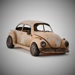 VW Beetle wreck