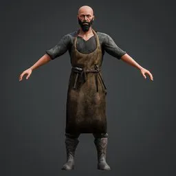 Blacksmith man Rigged