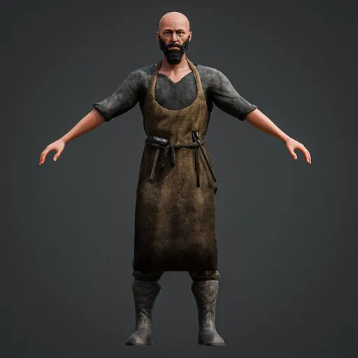 Blacksmith man Rigged
