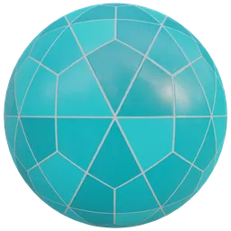 Teal Polygonal Wall Texture
