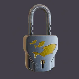 Realistic Padlock 3D Model