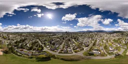 Sunny Cloudy Day City