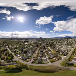 Sunny Cloudy Day City