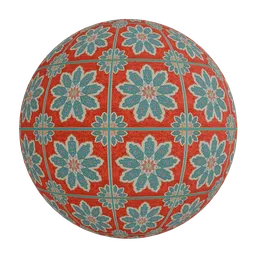 Star floral motif wallpaper