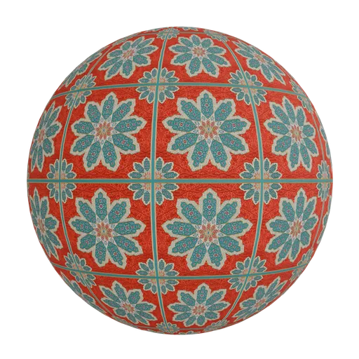 Star floral motif wallpaper